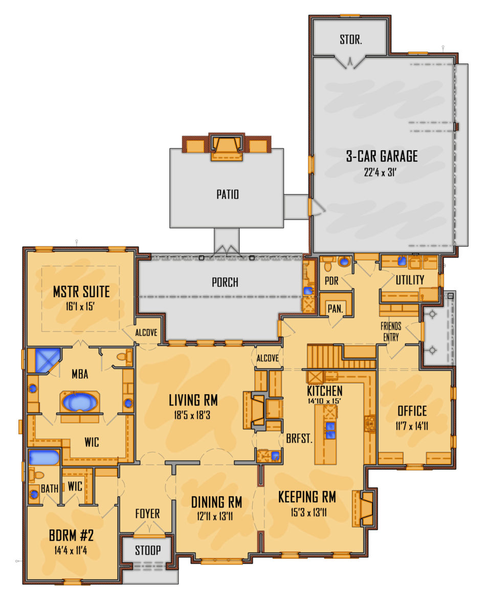 floor plan for 1st floor 209-12