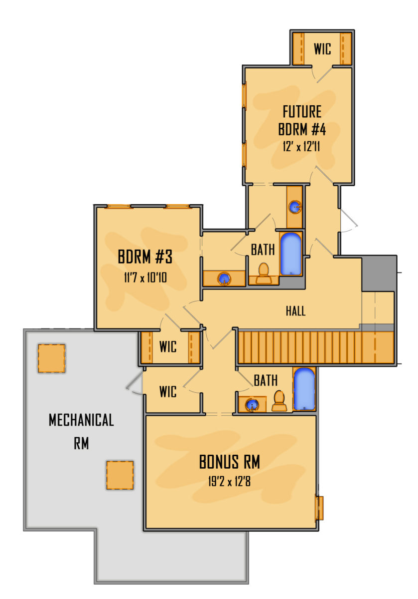 floor plan for 2nd floor 209-12